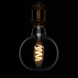Λάμπα E27 G125 Γλόμπος LED SOFT SPIRAL FILAMENT 6W 470 lm 320° AC 85-265V Edison Retro με Φιμέ Γυαλί Θερμό Λευκό 2700 K Dimmable