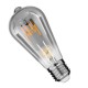Λάμπα E27 ST64 Αχλάδι LED SOFT T SPIRAL FILAMENT 6W 470 lm 320° AC 85-265V Edison Retro με Φιμέ Γυαλί Θερμό Λευκό 2700 K Dimmable