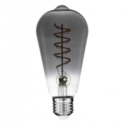 Λάμπα LED Soft S Spiral Filament E27 ST64 Αχλάδι 4W 280lm 360° AC 220-240V IP20 Φ6.4 x Υ14cm Θερμό Λευκό 2700K με Φιμέ Γυαλί Dimmable