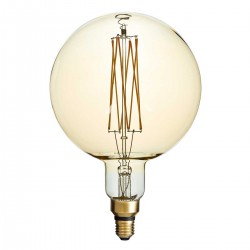 Λάμπα LED Long Filament E27 G200 PITAYAS Γλόμπος 8W 720lm 360° AC 220-240V IP20 Φ20 x Υ30cm Ultra Θερμό Λευκό 2200K με Μελί Γυαλί - Dimmable