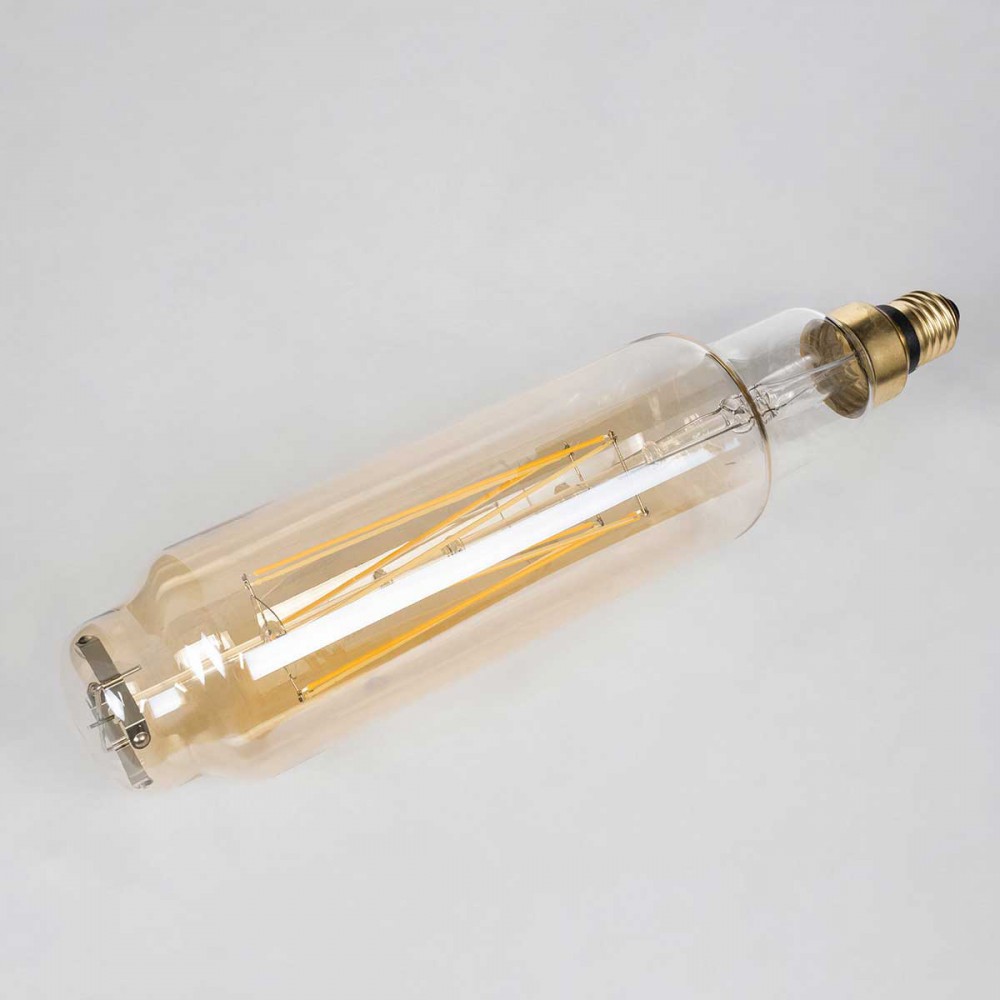 Λάμπα LED Long Filament E27 BTT80 BANANAS Γλόμπος 8W 720lm 360° AC 220-240V IP20 Φ7.8 x Υ34.5cm Ultra Θερμό Λευκό 2200K με Μελί Γυαλί - Dimmable