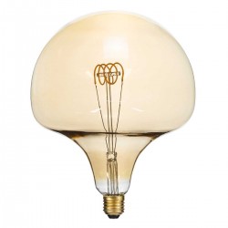 Λάμπα LED Soft T Spiral Filament E27 BR200 MAROON Γλόμπος 6W 420lm 360° AC 220-240V IP20 Φ20 x Υ25.5cm Ultra Θερμό Λευκό 2200K με Μελί Γυαλί - Dimmable - 3 Years Warranty