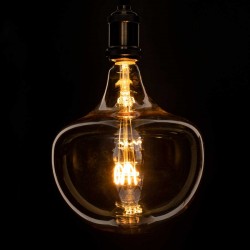 Λάμπα LED Soft T Spiral Filament E27 BR200 MAROON Γλόμπος 6W 420lm 360° AC 220-240V IP20 Φ20 x Υ25.5cm Ultra Θερμό Λευκό 2200K με Μελί Γυαλί - Dimmable - 3 Years Warranty