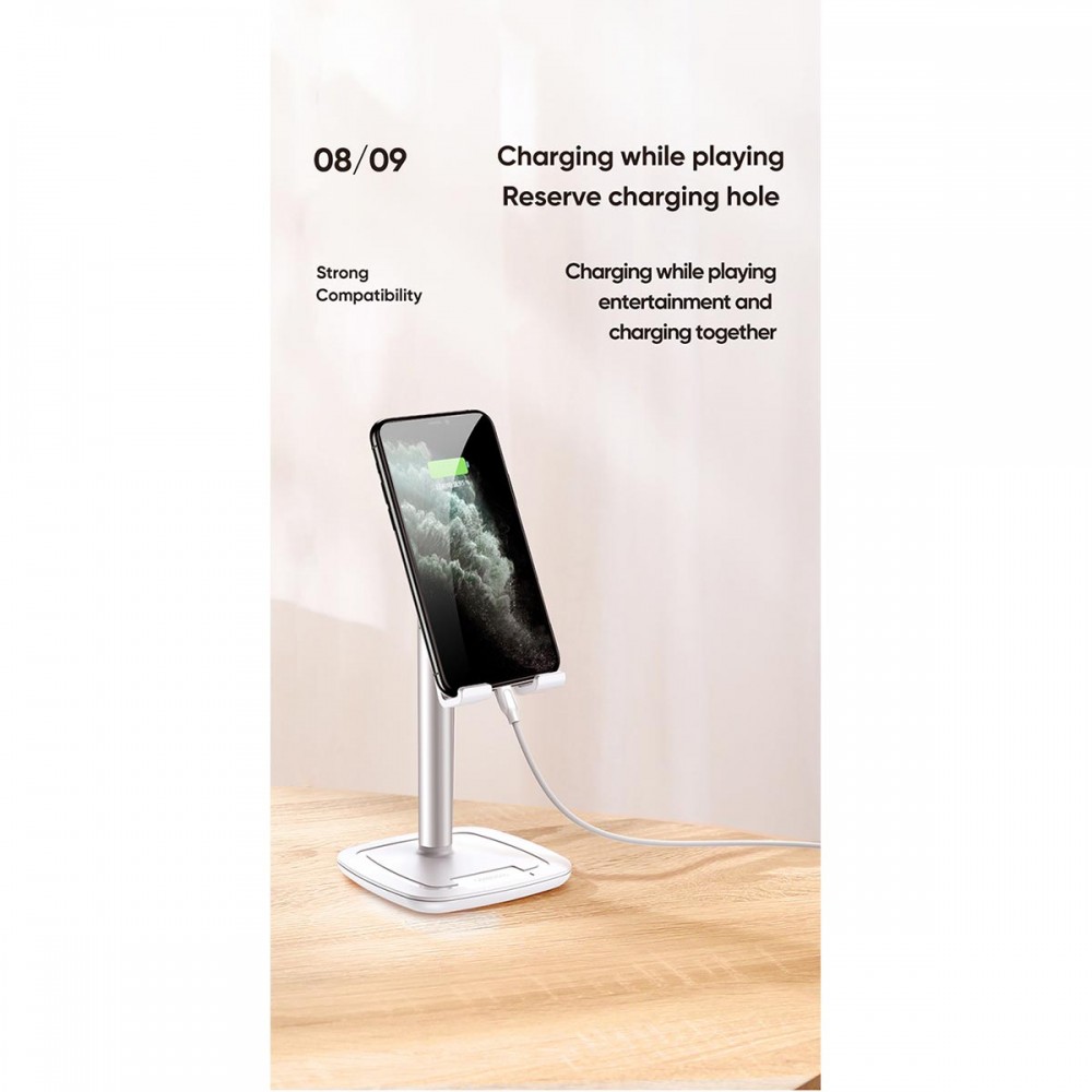 JOYROOM Originals JR-ZS203 Επιτραπέζια Σταθερή Ρυθμιζόμενη Μεταλλική Βάση Κινητού Μαύρη