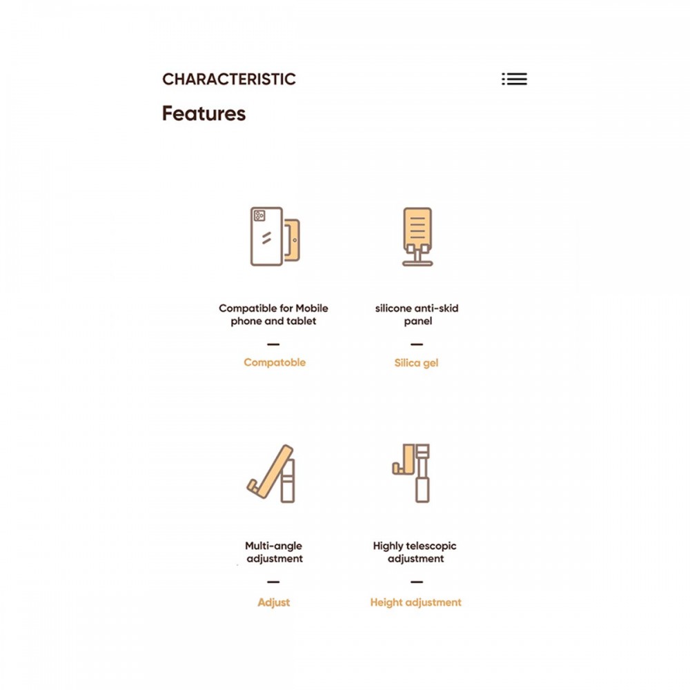 JOYROOM Originals JR-ZS203 Επιτραπέζια Σταθερή Ρυθμιζόμενη Μεταλλική Βάση Κινητού Μαύρη