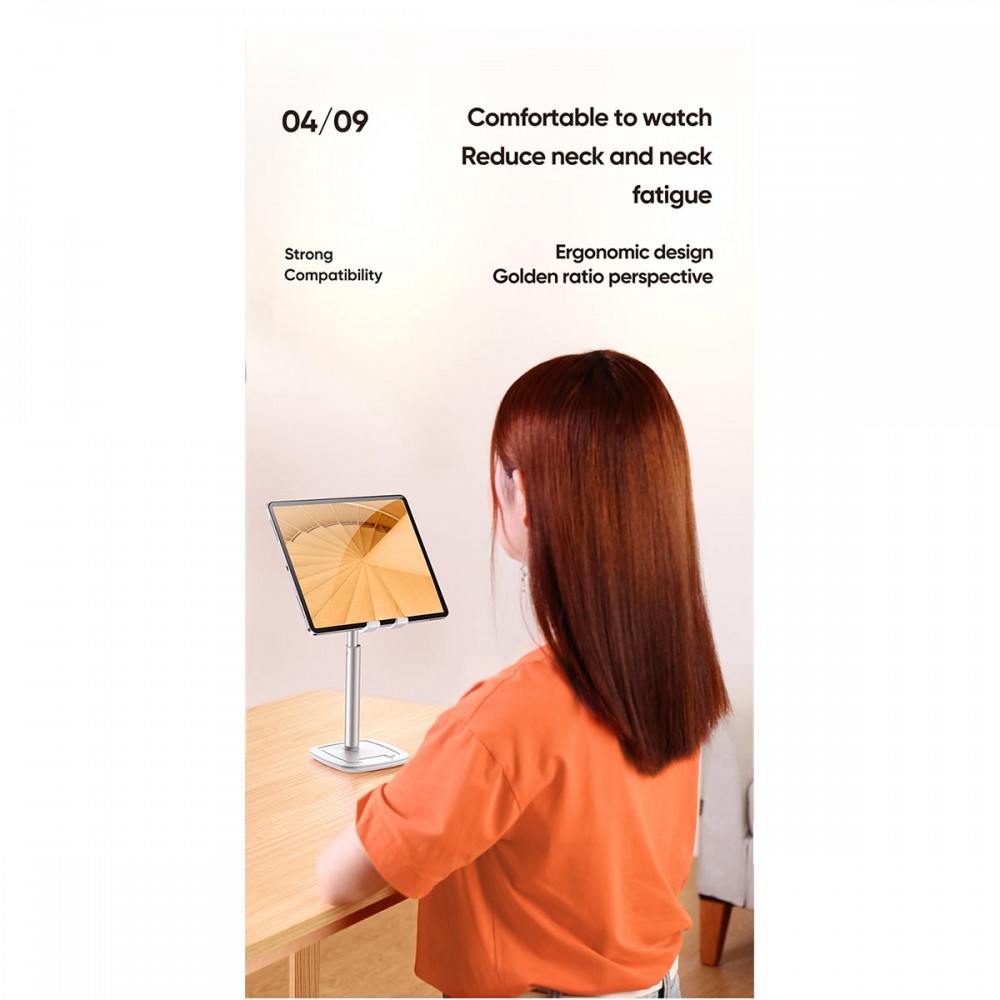 JOYROOM Originals JR-ZS203 Επιτραπέζια Σταθερή Ρυθμιζόμενη Μεταλλική Βάση Κινητού Μαύρη