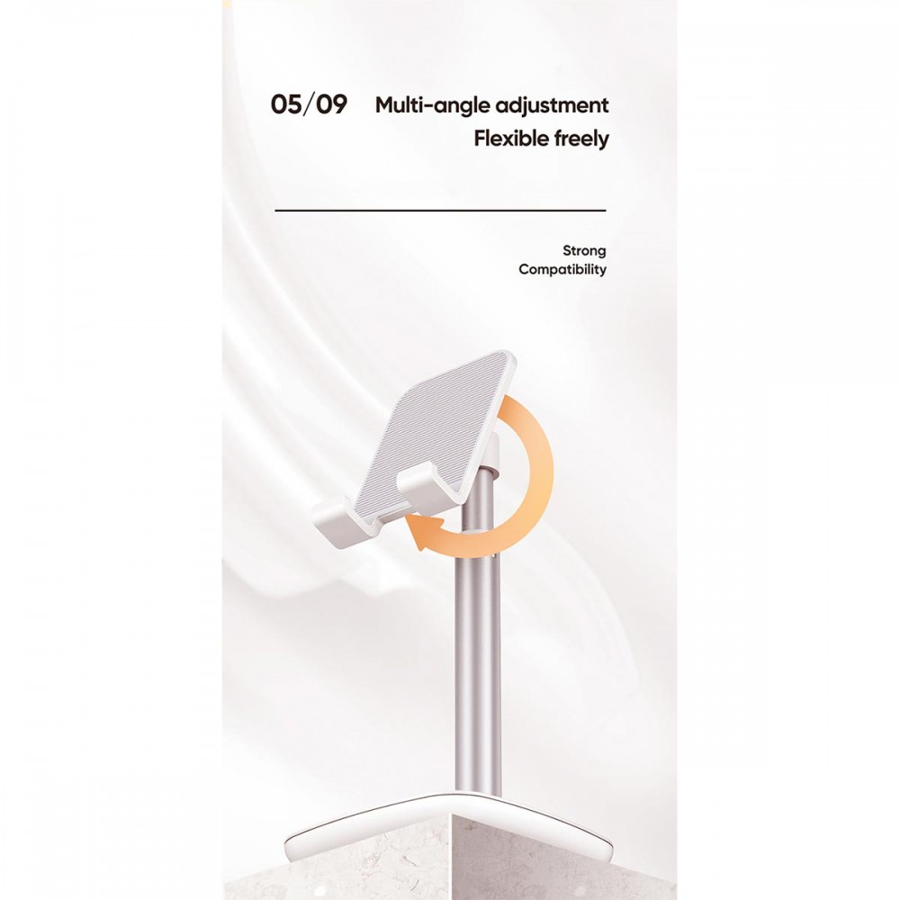 JOYROOM Originals JR-ZS203 Επιτραπέζια Σταθερή Ρυθμιζόμενη Μεταλλική Βάση Κινητού Μαύρη