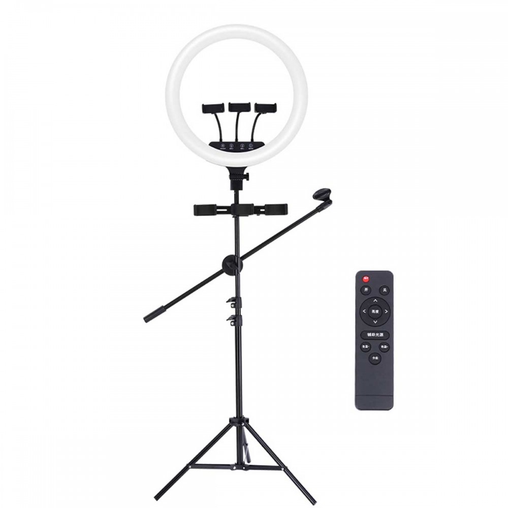 JOYROOM Φωτιστικό Δαχτυλίδι με Ρυθμιζόμενο Τρίποδα JR-ZS228, 18”, Μαύρο Με Ασύρματο Χειριστήριο RF 2.4Ghz Εναλλαγής 3 Χρωμάτων