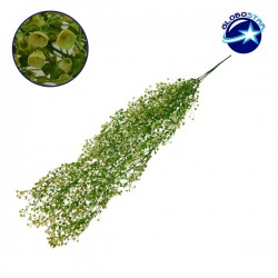 Τεχνητό Κρεμαστό Φυτό Διακοσμητική Γιρλάντα Μήκους 1.2 μέτρων με 5 X Κλαδιά Φύλλωμα Ρούστικ Κίτρινο - Πράσινο GloboStar