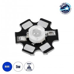 High Power Star LED - Υψηλής Ισχύος Star LED 5W DC 3.2V Μπλε Φ2 x Υ0.6cm - GloboStar