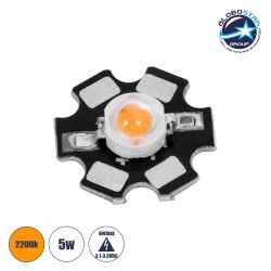 High Power Star LED - Υψηλής Ισχύος Star LED 5W DC 3.2V Ultra Θερμό Λευκό 2200K Φ2 x Υ0.6cm - GloboStar