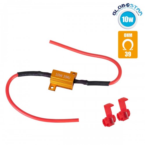 GloboStar Βατική Αντίσταση Ακύρωσης Ένδειξης Βλάβης Can-Bus 10W 39 Ohm