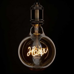 Λάμπα LED Ultra Thin Soft S Spiral Letter Filament E27 G125 HOME Γλόμπος 2.4W 204lm 360° AC 220-240V IP20 Ultra Θερμό Λευκό 2200K με Μελί Γυαλί - Dimmable