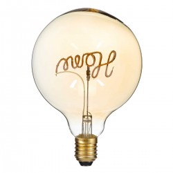 Λάμπα LED Ultra Thin Soft S Spiral Letter Filament E27 G125 HOME Γλόμπος 2.4W 204lm 360° AC 220-240V IP20 Ultra Θερμό Λευκό 2200K με Μελί Γυαλί - Dimmable