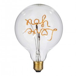 Λάμπα LED Ultra Thin Soft S Spiral Letter Filament E27 G125 LOVE YOU Γλόμπος 4W 340lm 360° AC 220-240V IP20 Ultra Θερμό Λευκό 2200K με Διάφανο Γυαλί - Dimmable