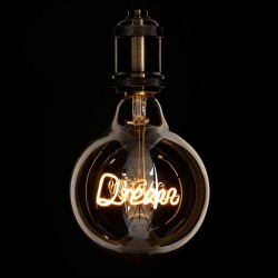 Λάμπα LED Ultra Thin Soft S Spiral Letter Filament E27 G125 DREAM Γλόμπος 2.4W 204lm 360° AC 220-240V IP20 Ultra Θερμό Λευκό 2200K με Μελί Γυαλί - Dimmable