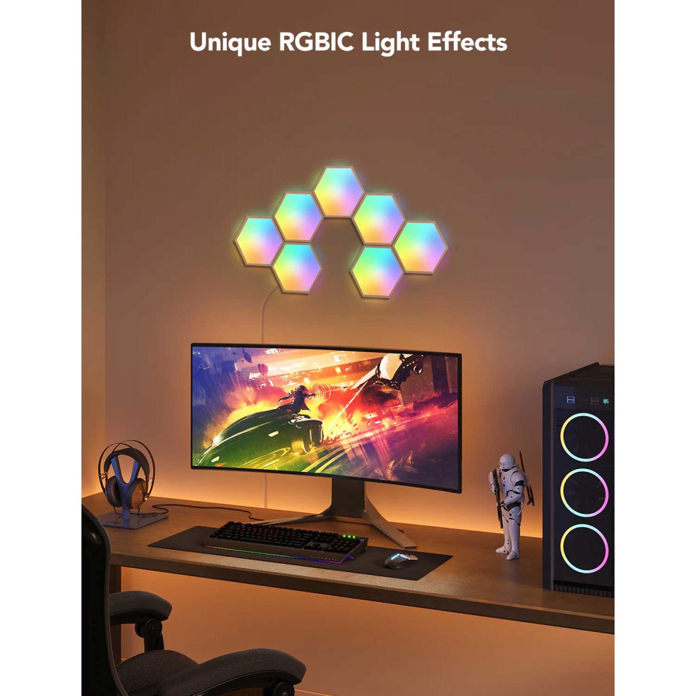 Govee Glide Hexagon Light Panels RGBIC Wi-Fi + Bluetooth 36W 24V -10τμχ  ( H6061 )