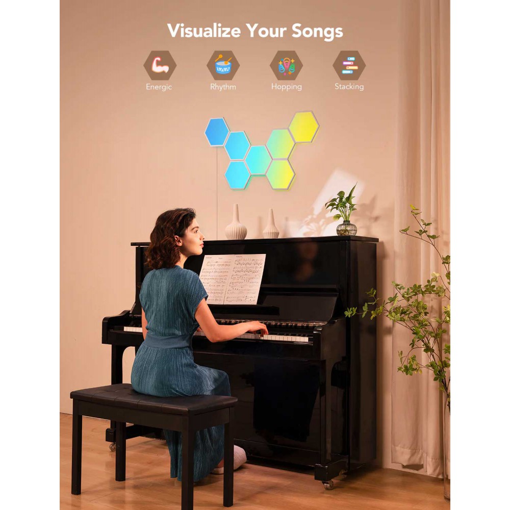 Govee Glide Hexagon Light Panels RGBIC Wi-Fi + Bluetooth 36W 24V -10τμχ  ( H6061 )