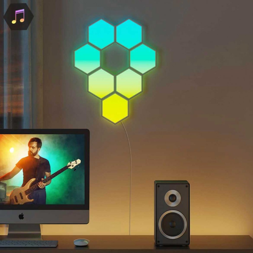 Govee Glide Hexagon Light Panels RGBIC Wi-Fi + Bluetooth 36W 24V -10τμχ  ( H6061 )