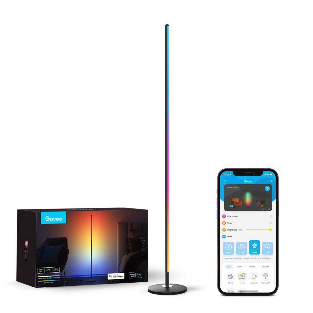 Govee RGBICW Floor Lamp Basic RGBIC Wi-Fi + Bluetooth ( H6076 ) - Govee LED Smart Floor LampΑκολουθήστε τον ρυθμόΧρησιμοποιήστε την εφαρμογή Govee Home για να ενεργοποιήσετε τη λειτουργία Μουσικής.