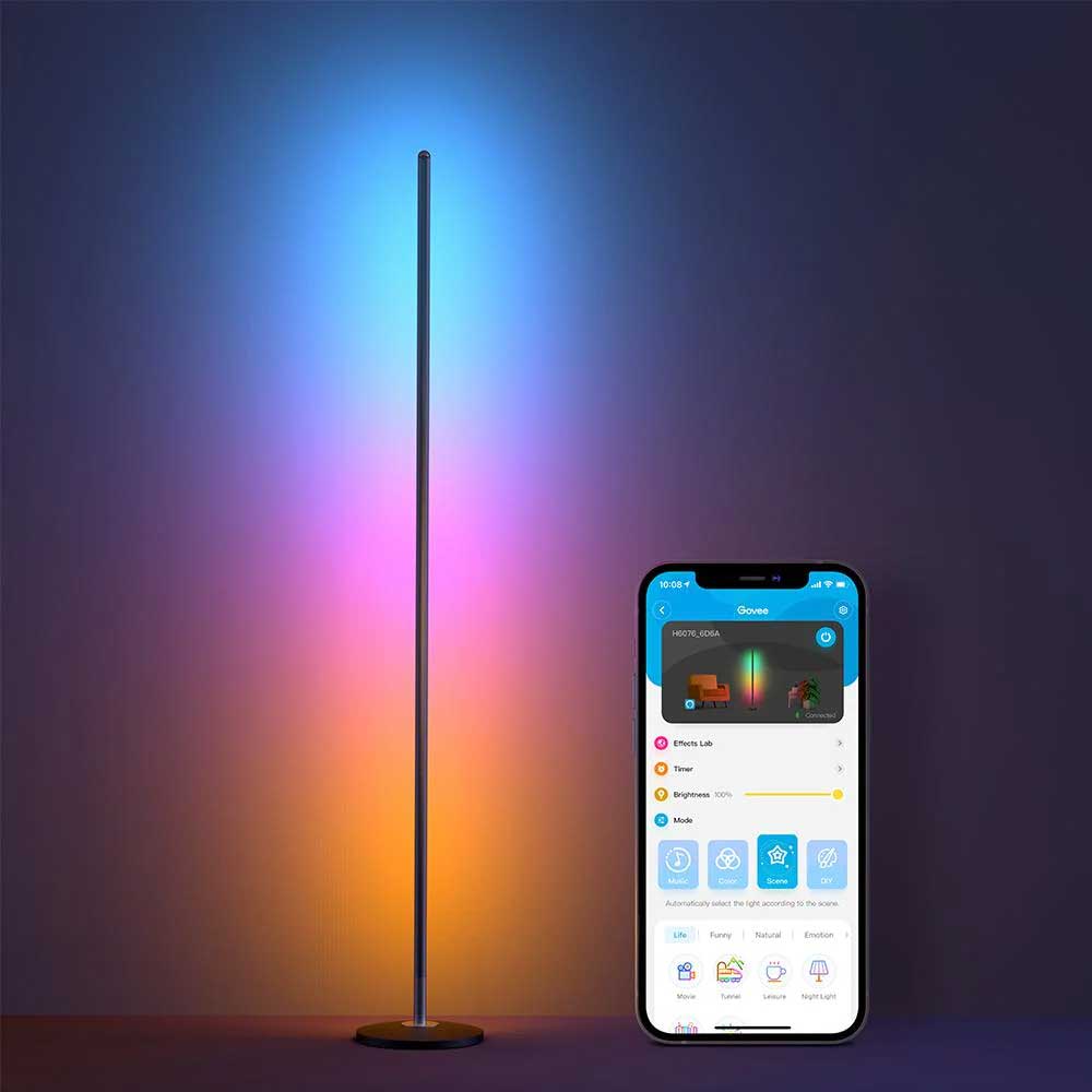 Govee RGBICW Floor Lamp Basic RGBIC Wi-Fi + Bluetooth ( H6076 ) - Govee LED Smart Floor LampΑκολουθήστε τον ρυθμόΧρησιμοποιήστε την εφαρμογή Govee Home για να ενεργοποιήσετε τη λειτουργία Μουσικής.