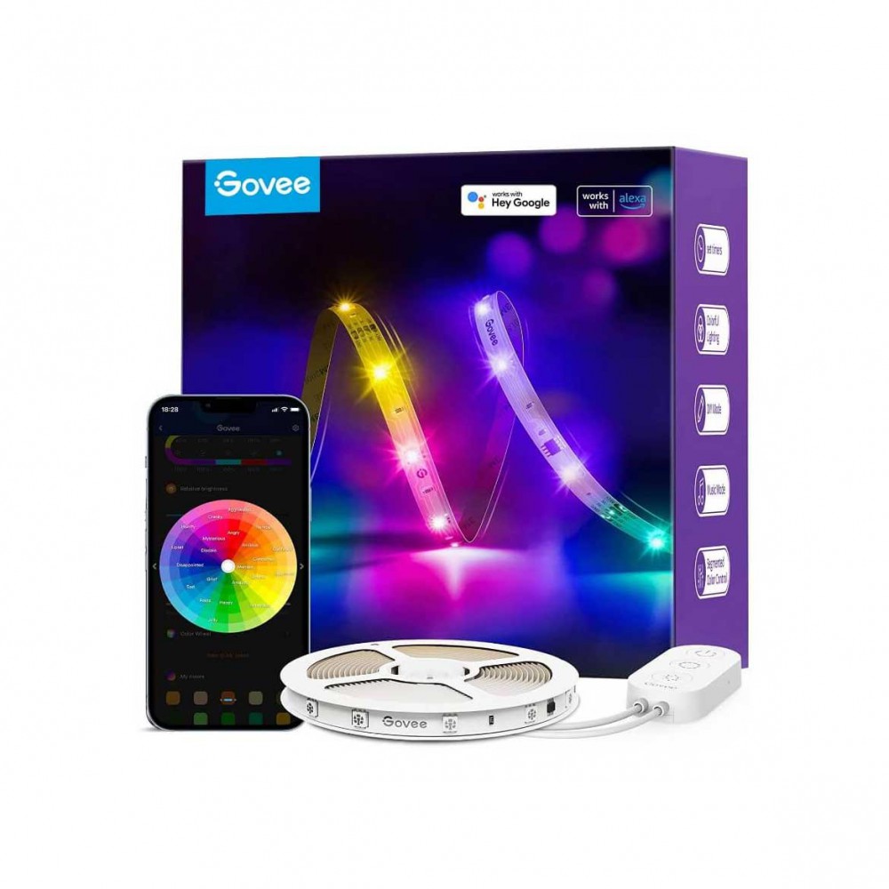 Govee RGBIC LED Strip Light Wi-Fi + Bluetooth 12W 24V 5m ( H618A )