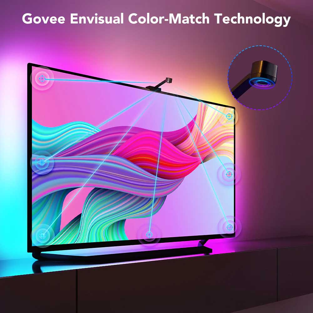Govee RGBIC TV Backlight with Camera Wi-Fi + Bluetooth 24W 12V - 55-65 inches( H6199 )