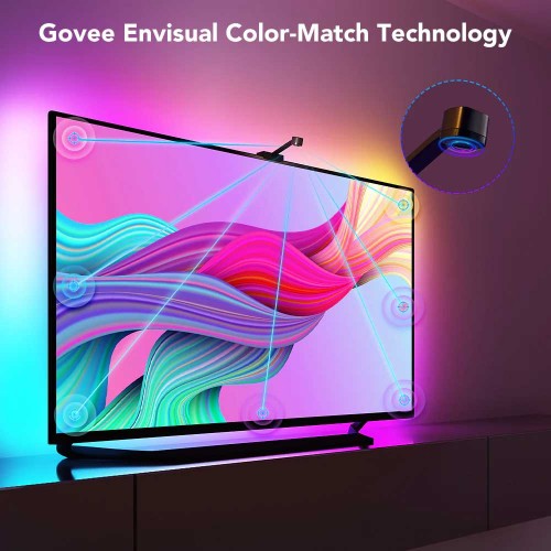 Govee RGBIC TV Backlight with Camera Wi-Fi + Bluetooth 24W 12V - 75-85 inches( H6199 )