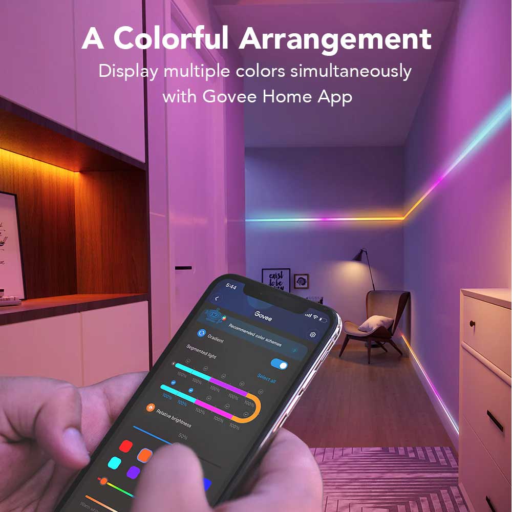 Govee RGBIC LED Strip Light Wi-Fi + Bluetooth 24W 24V 5m ( H619A )