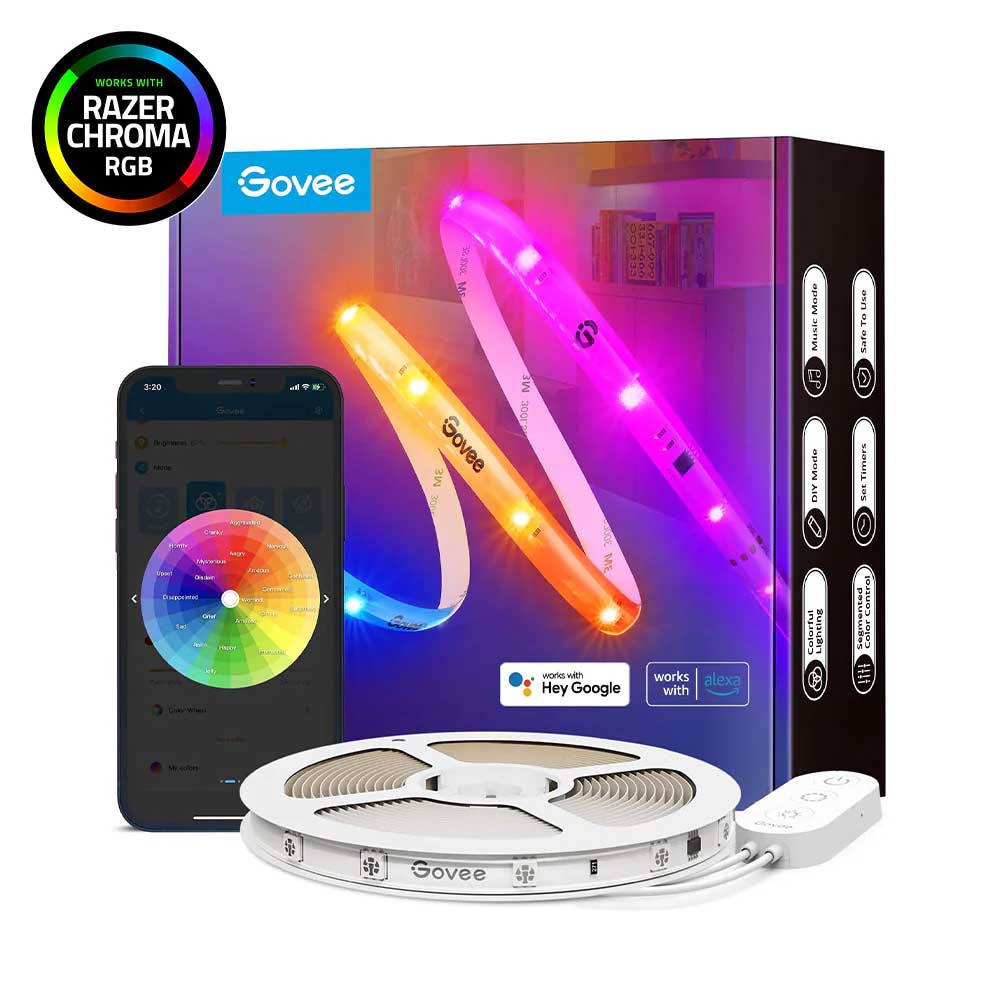 Govee RGBIC LED Strip Light Wi-Fi + Bluetooth 24W 24V 10m ( H619A )