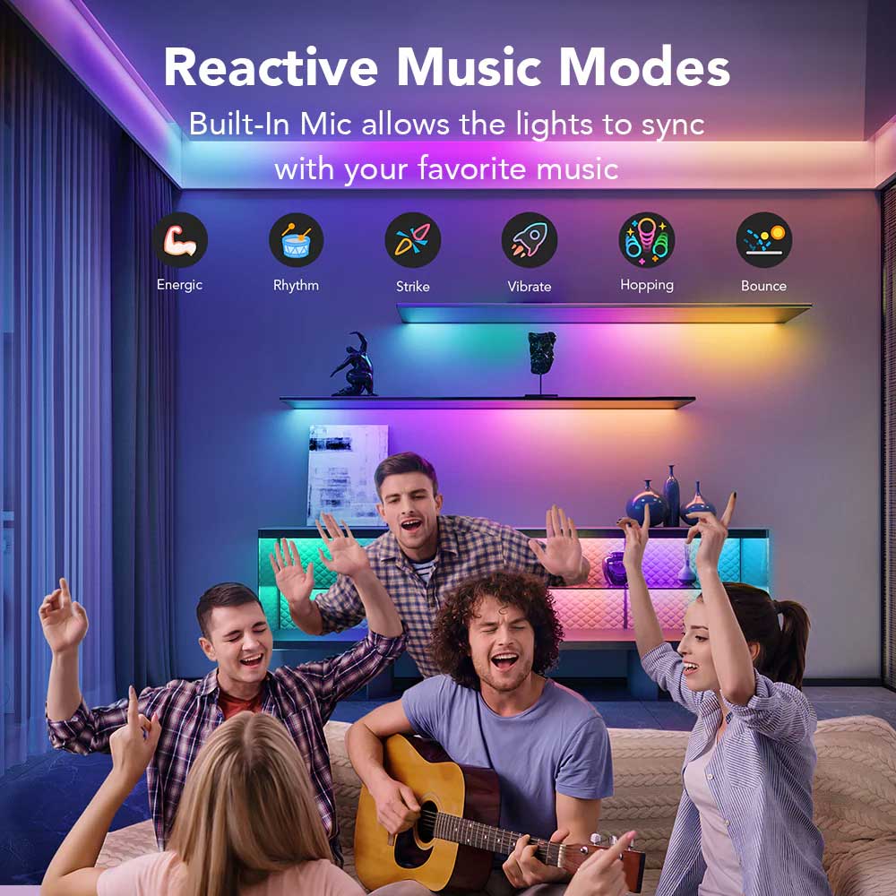 Govee RGBIC LED Strip Light Wi-Fi + Bluetooth 24W 24V 5m ( H619A )