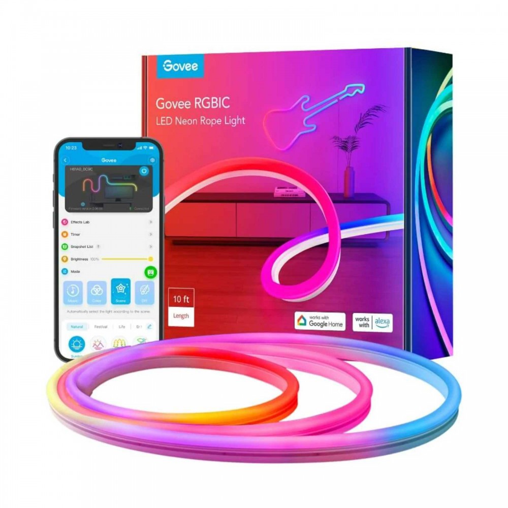 Govee RGBIC LED Neon Rope Light Wi-Fi + Bluetooth 3m 36W 24V IP67 ( H61A0 )