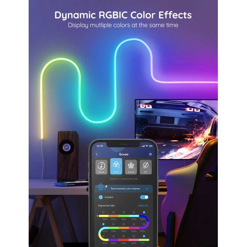 Govee RGBIC LED Neon Rope Light Wi-Fi + Bluetooth 3m 36W 24V IP67 ( H61A0 )
