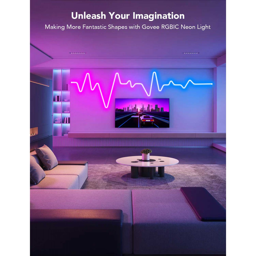 Govee RGBIC LED Neon Rope Light Wi-Fi + Bluetooth 3m 36W 24V IP67 ( H61A0 )