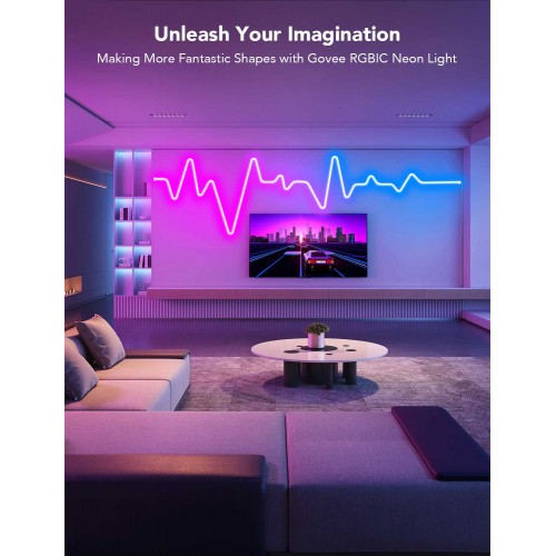 Govee RGBIC LED Neon Rope Light Wi-Fi + Bluetooth 3m 36W 24V IP67 ( H61A0 )