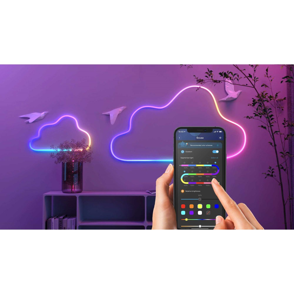 Govee RGBIC LED Neon Rope Light Wi-Fi + Bluetooth 3m 36W 24V IP67 ( H61A0 )