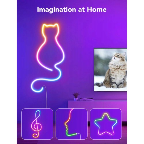Govee RGBIC LED Neon Rope Light Wi-Fi + Bluetooth 3m 36W 24V IP67 ( H61A0 )
