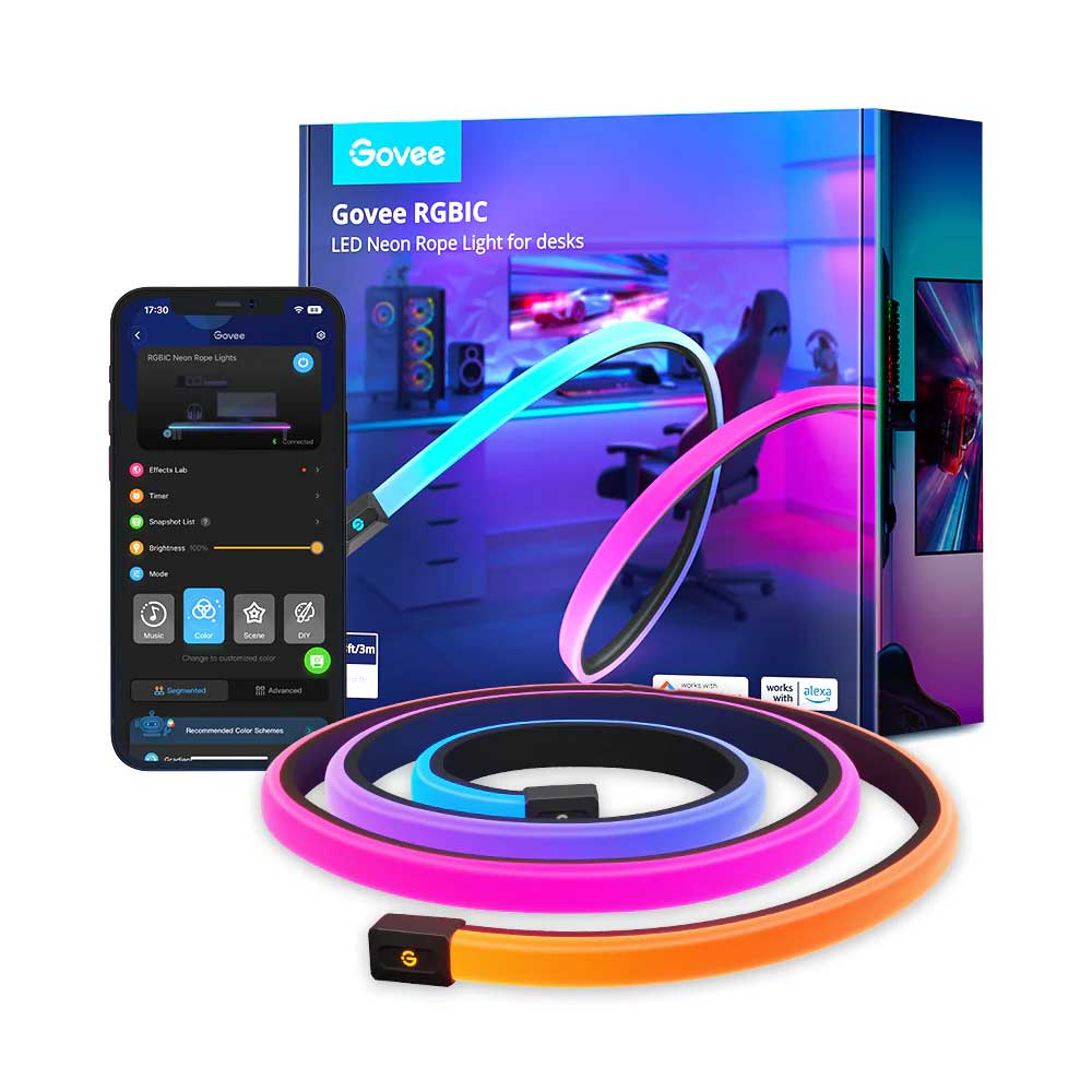 Govee RGBIC LED Neon Rope Light Για Γραφείο - Wi-Fi + Bluetooth 36W 24V 3m ( H61C3 )