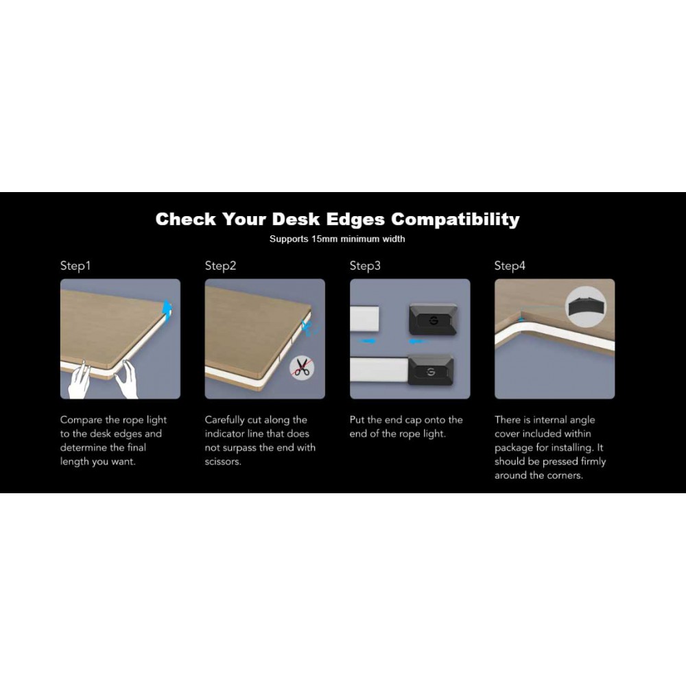 Govee RGBIC LED Neon Rope Light Για Γραφείο - Wi-Fi + Bluetooth 36W 24V 3m ( H61C3 )