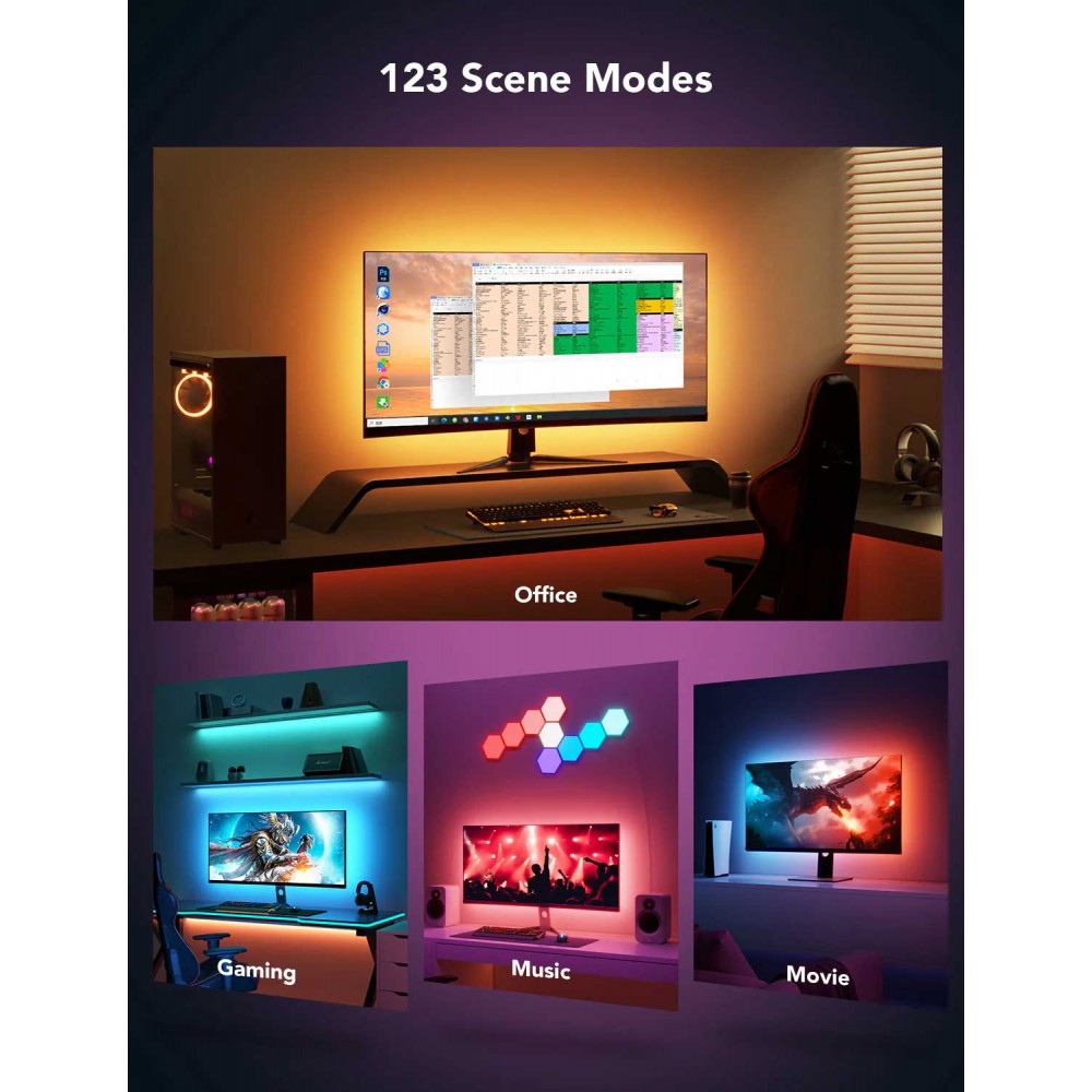 Govee Gaming Light Strip 18W 12V Wi-Fi + Bluetooth RGBIC ( H6609 )