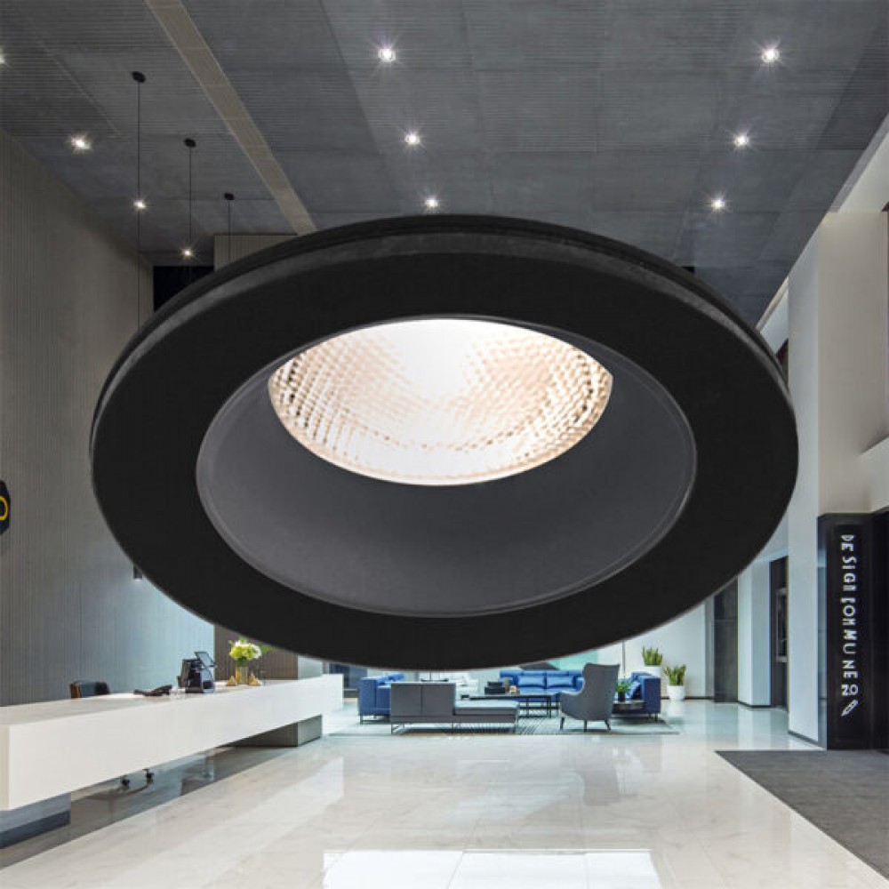 Χωνευτό Σποτ Μαύρο Στρογγυλό 1xGU10 IP54 TETRA-RND - Braytron