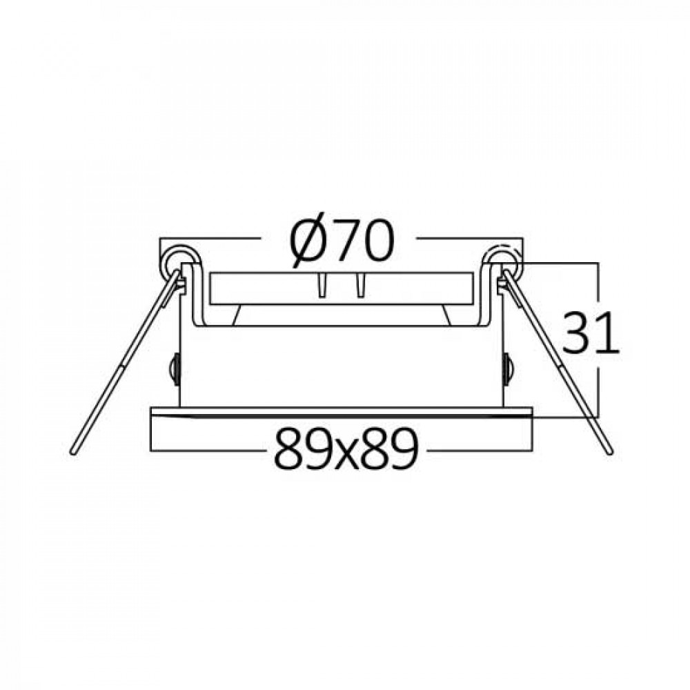 Σποτ Tetra Τετράγωνο Μαύρο 1xMR16 - Braytron