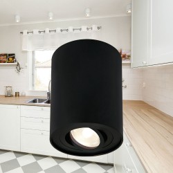 Σποτ Οροφής Μαύρο Κυλινδρος 1xGU10 GAMA-SR - Braytron