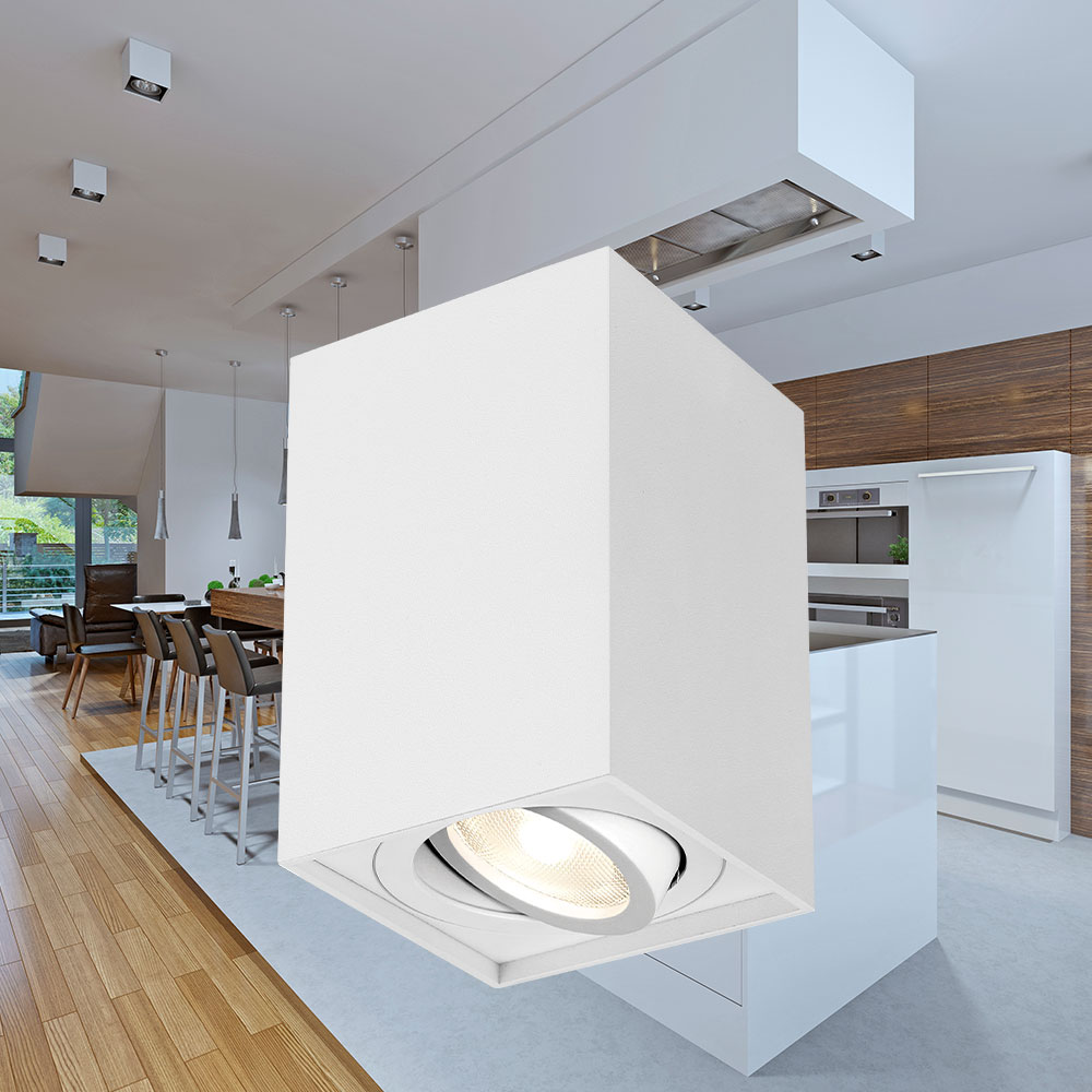 Σποτ Οροφής Λευκό Τετράγωνο 1xGU10 GAMA-SS - Braytron