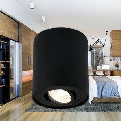 Σποτ Οροφής Μαύρο Κύλινδρος 1xGU10 GAMA-SRM - Braytron