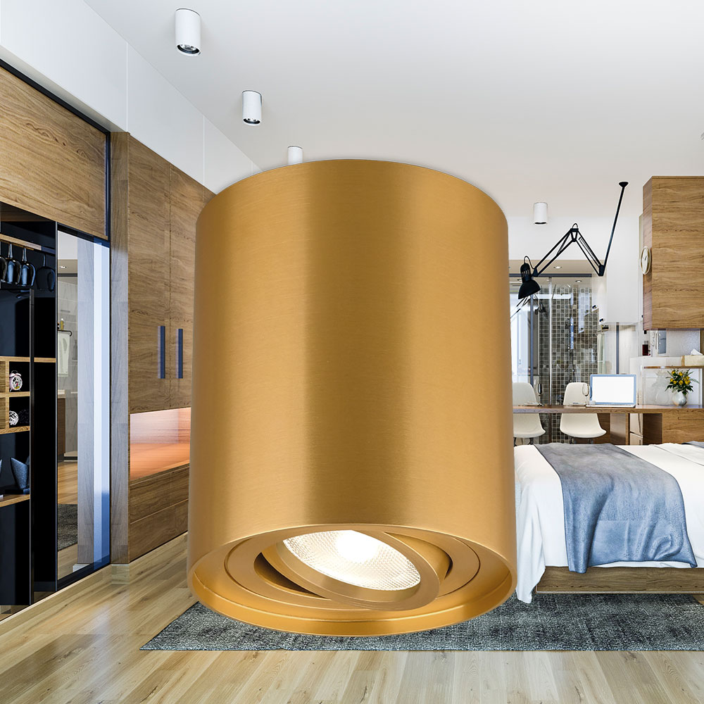 Σποτ Οροφής Χρυσό Κύλινδρος 1xGU10 GAMA-SRM - Braytron
