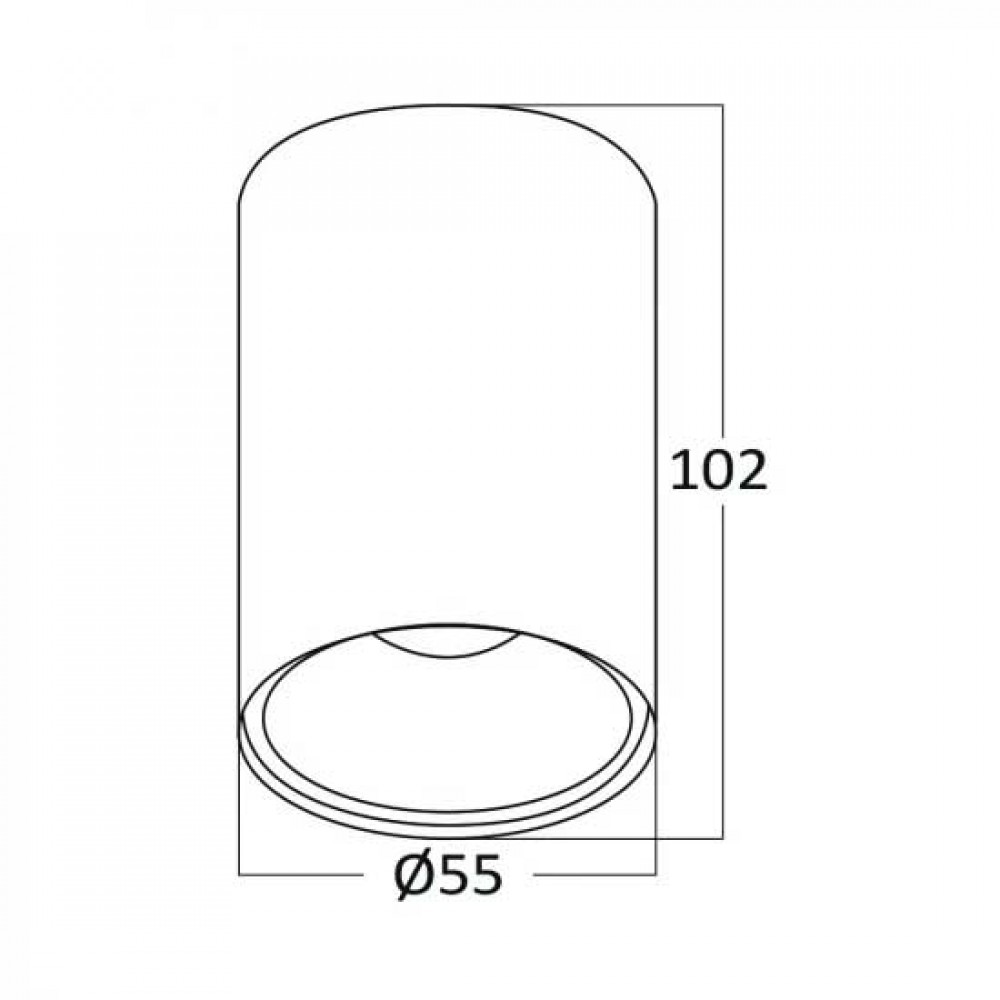 Σποτ Οροφής Χρυσό Κύλινδρος 1xGU10 GAMA-RND - Braytron