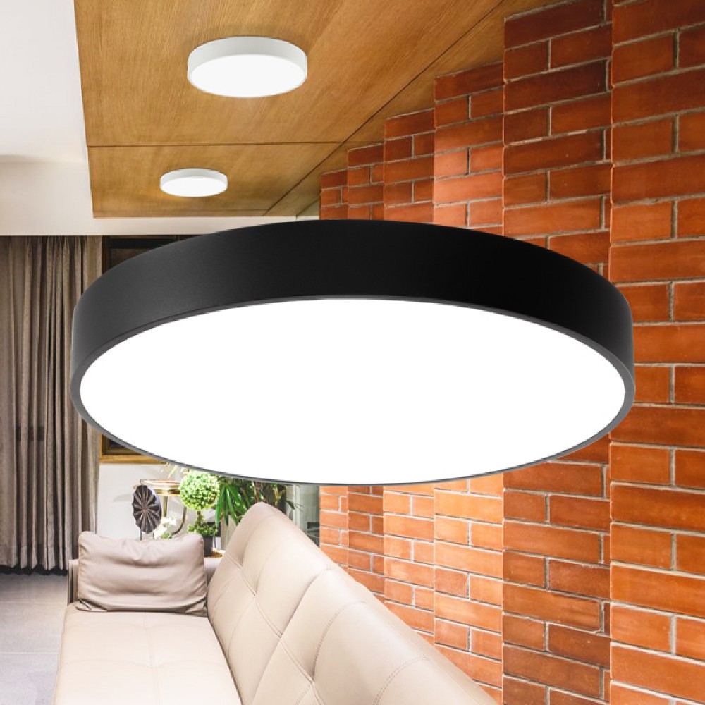 Πλαφονιέρα Blade 36W, CCT, 3680 lm, 40cm Μαύρη - Braytron