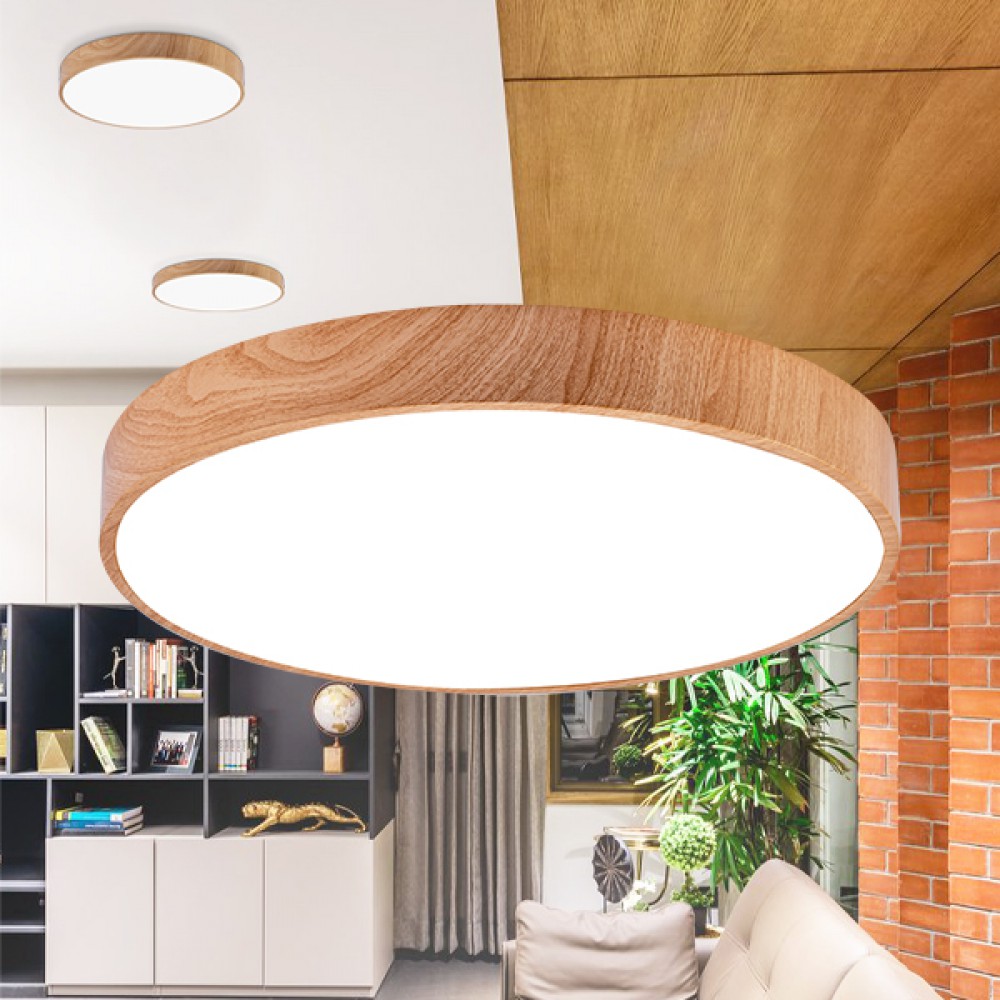 Πλαφονιέρα Blade 36W, CCT, 3680 lm, 40cm Ξύλο - Braytron