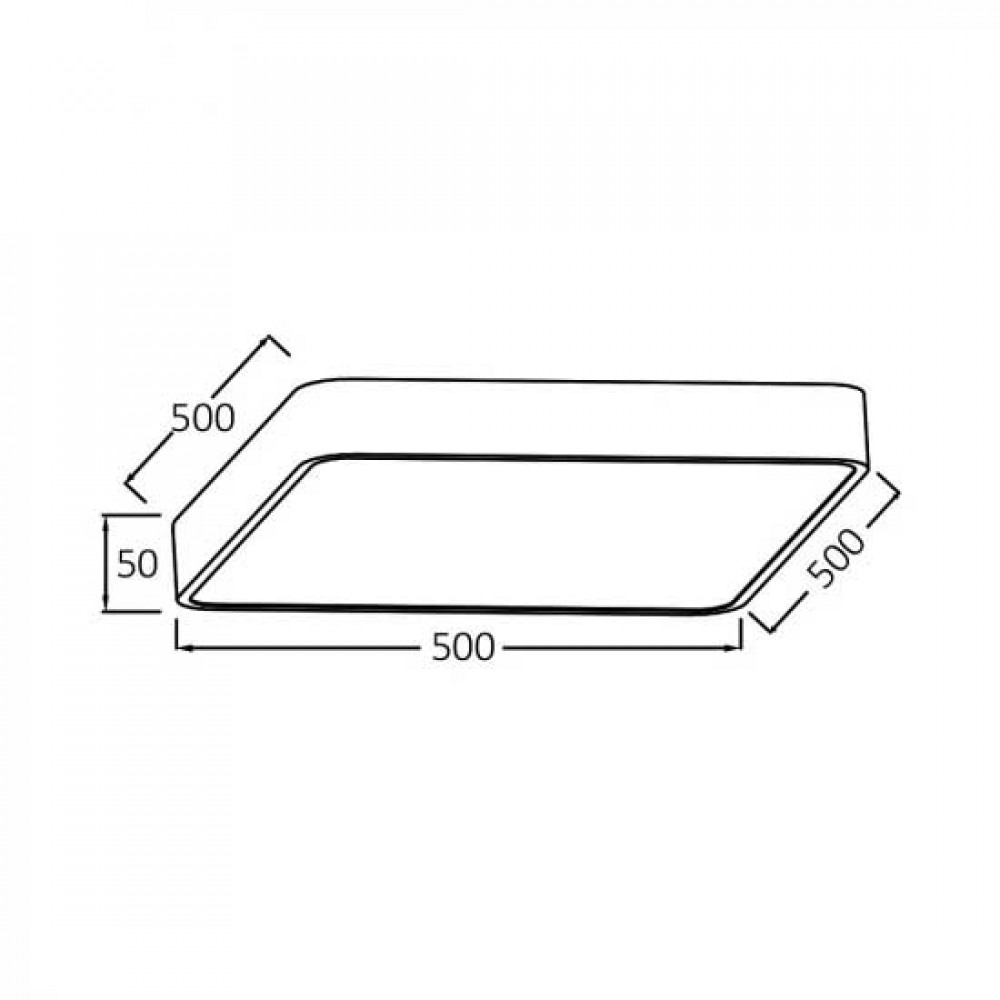 Πλαφονιέρα Blade 45W, CCT, 4650 lm, 50x50x5cm Λευκή - Braytron